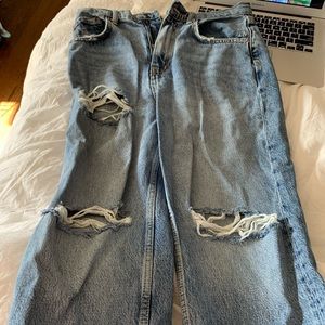 Free People Ripped Boyfriend Jeans
